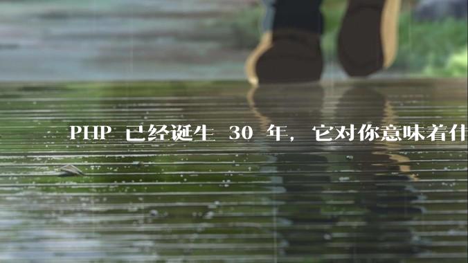PHP 已经诞生 30 年，它对你意味着什么？